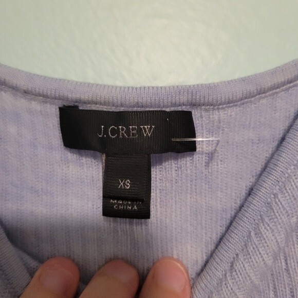 J. Crew Light Blue 100% Merino Wool Sleeveless Sweater Size XS - Picture 4 of 5
